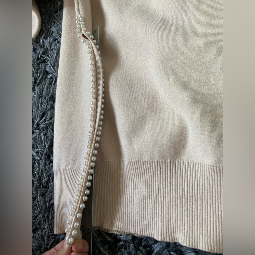 Sandro Pearlin Split Side Embellished Sweater - image 8